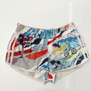 Adidas Women's Vibrant Graphic Athletic Shorts Beach - S
